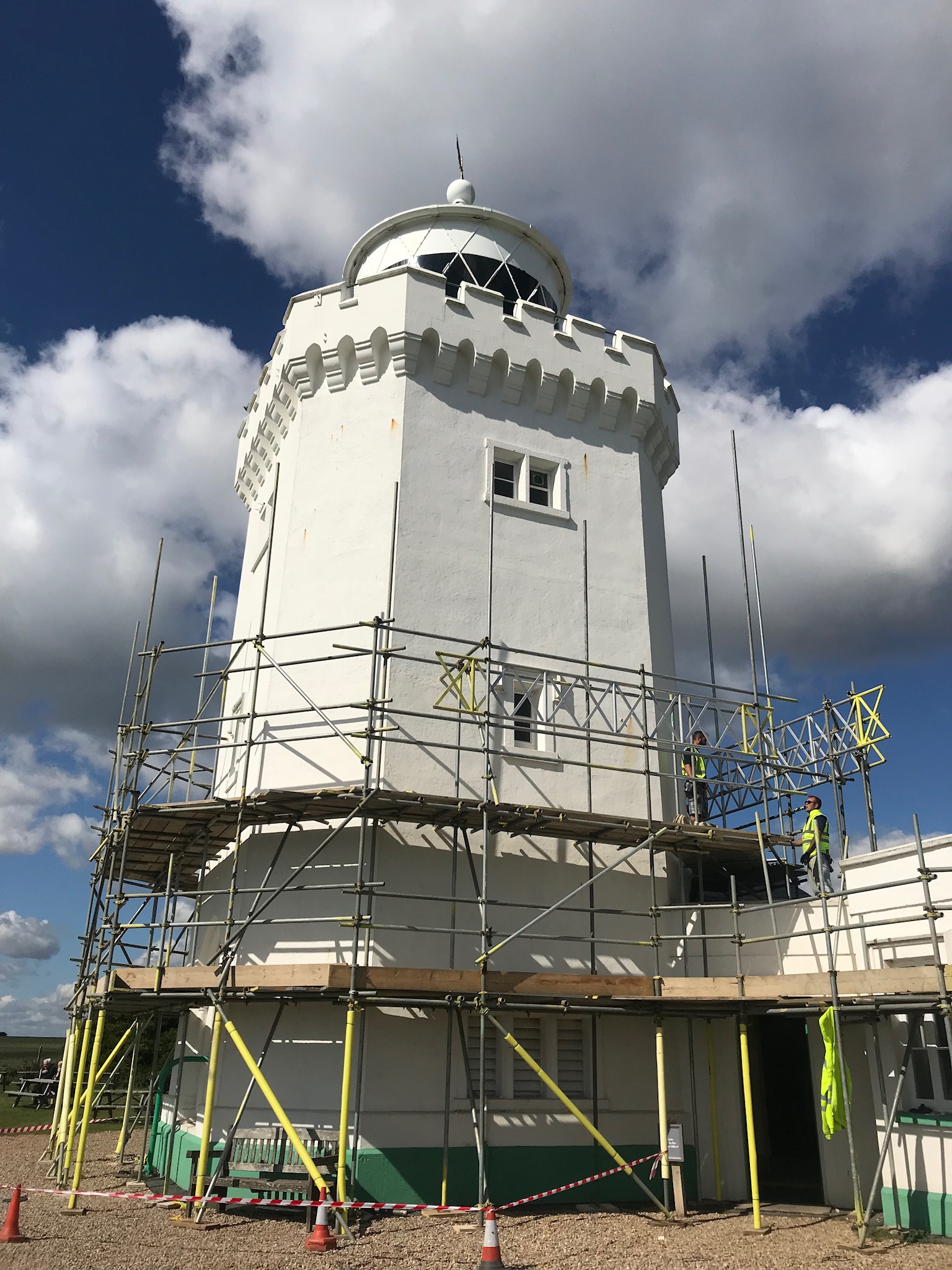 South Foreland Lighthouse getting ready for the decorators.