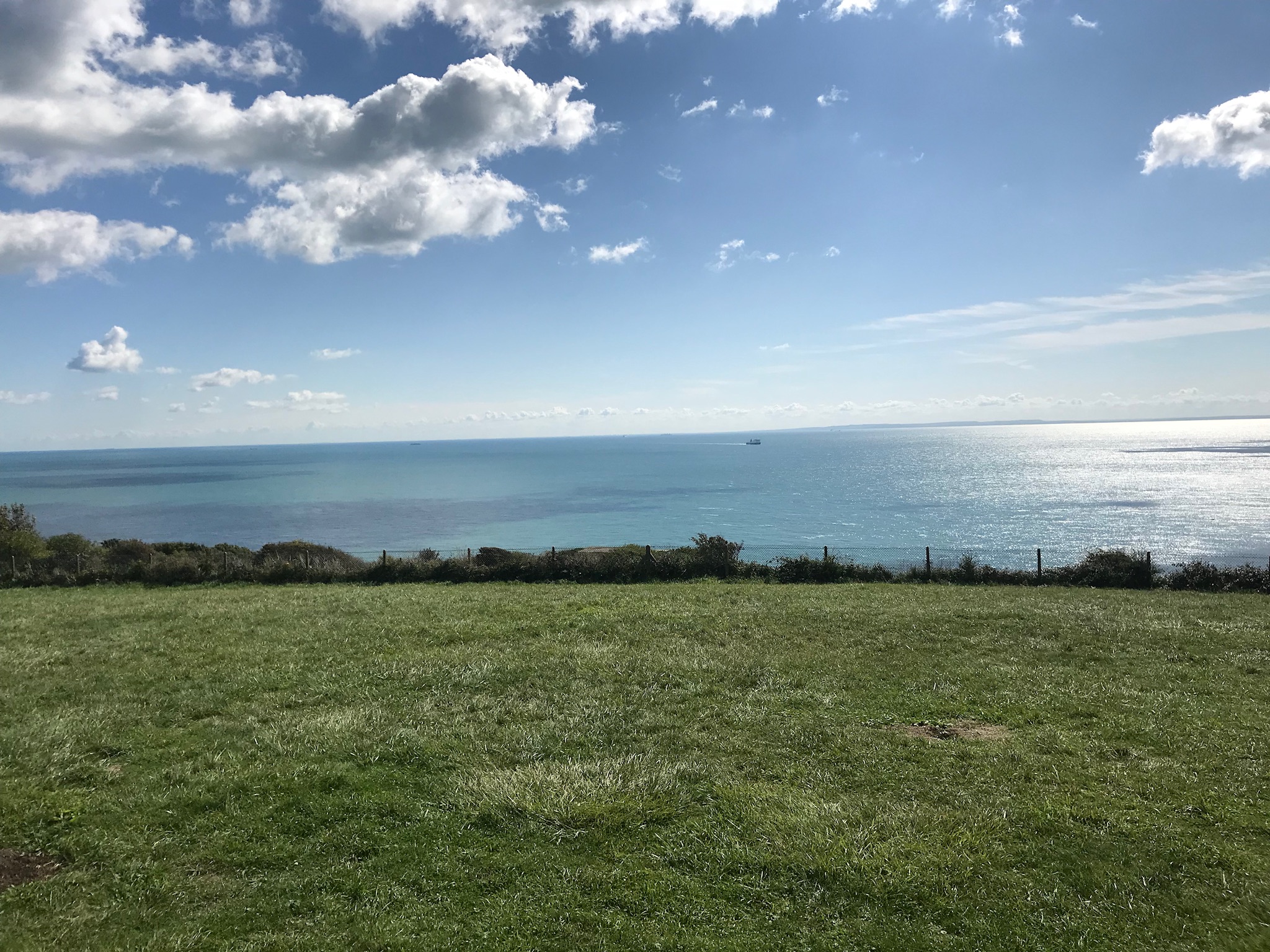The view of the French coast from South Foreland Lighthouse.